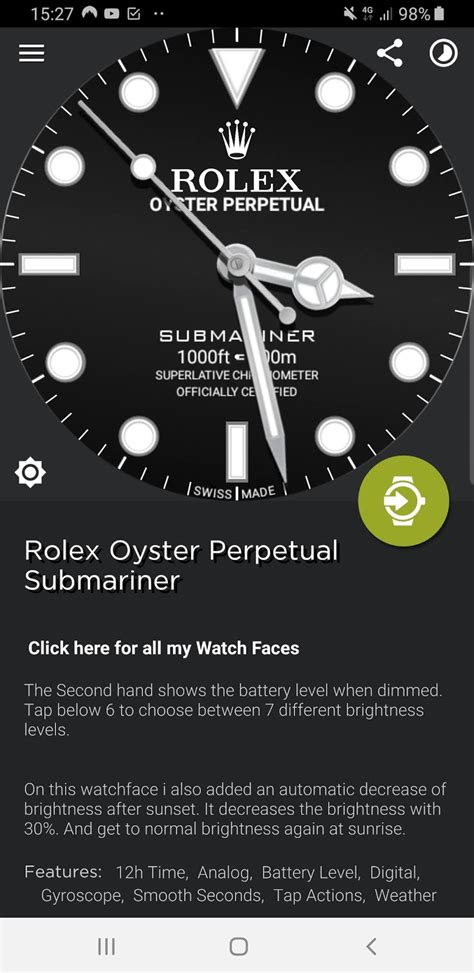 rolex watch faces gear 3|Rolex submariner watchface download.